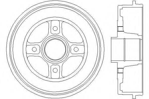 8DT355300-611 HELLA freno de tambor trasero