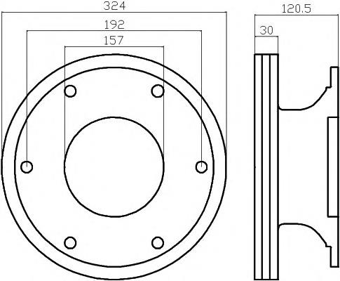 8DD355117551 HELLA disco de freno trasero