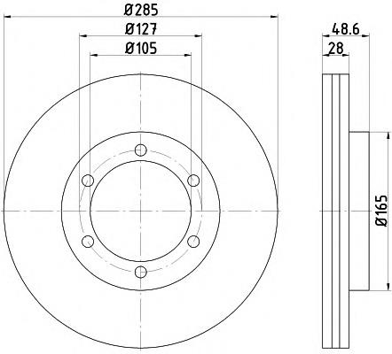 8DD355117421 HELLA freno de disco delantero