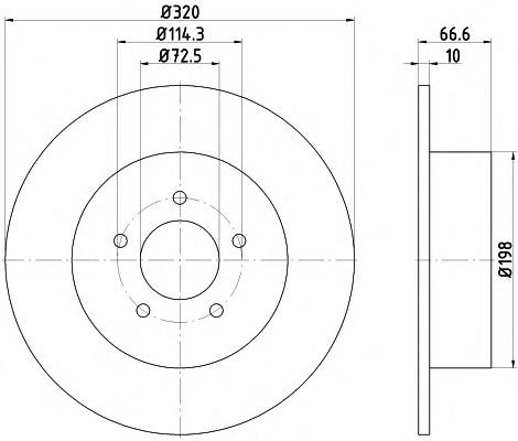 8DD 355 117-411 HELLA freno de disco delantero