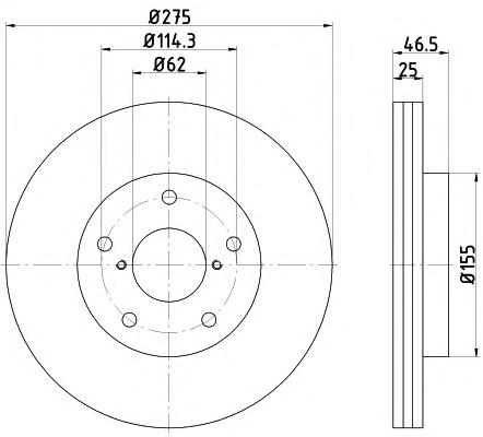 8DD 355 117-361 HELLA freno de disco delantero