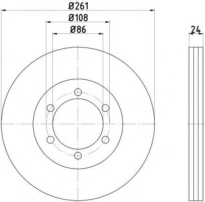 8DD355117401 HELLA disco de freno delantero