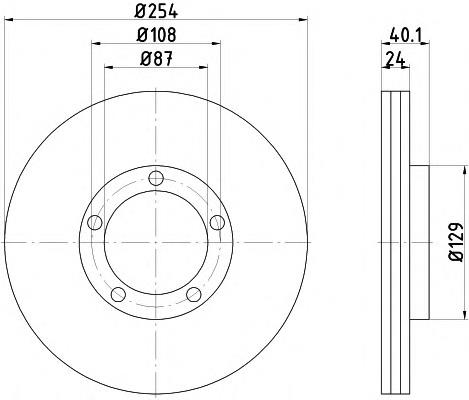 8DD355117381 HELLA freno de disco delantero