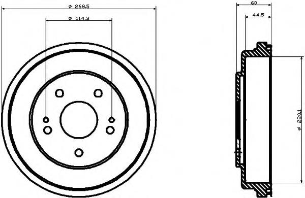 8DT 355 300-291 HELLA freno de tambor trasero