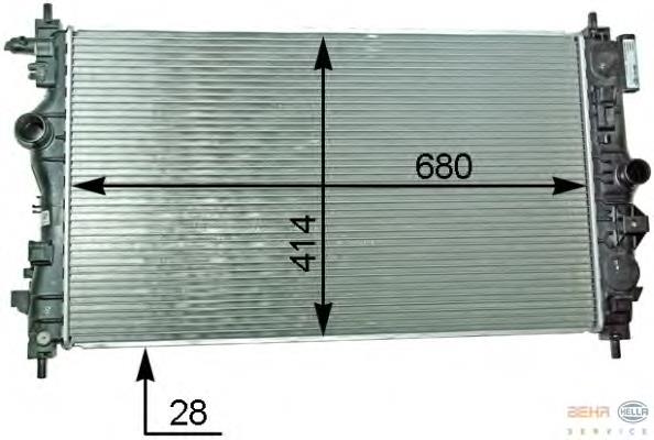 Radiador 39074664 Opel