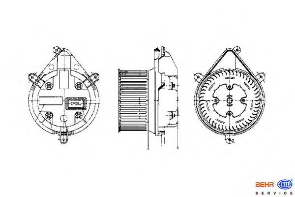 Motor eléctrico, ventilador habitáculo 7701035904 Renault (RVI)