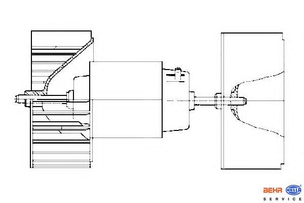 Motor eléctrico, ventilador habitáculo A0008306208 Mercedes