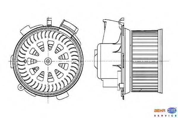 8EW009159481 HELLA motor eléctrico, ventilador habitáculo