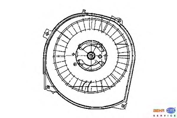 Ventilador interior para Mercedes S  (W126)