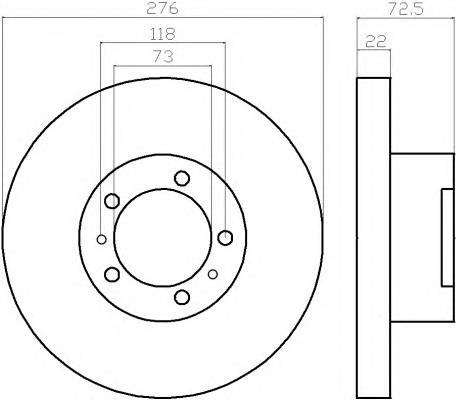 8DD 355 107-401 HELLA freno de disco delantero