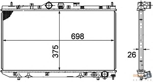 Radiador 164000G010 Toyota