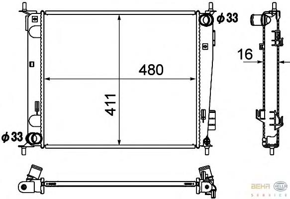 8MK376790421 HELLA Refrigeración del motor