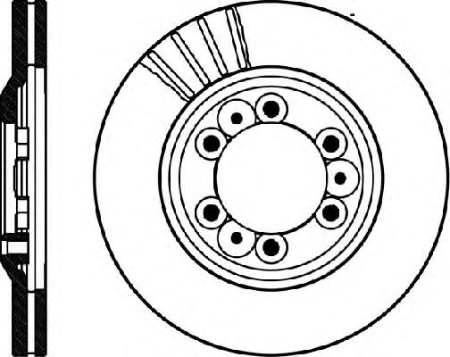 8DD355106001 HELLA freno de disco delantero