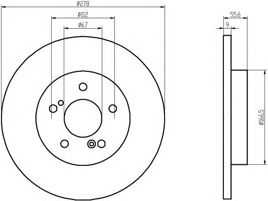 Comprar 8DD355101011 HELLA Disco de freno trasero