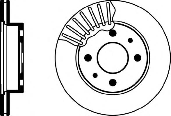 8DD355105921 HELLA freno de disco delantero