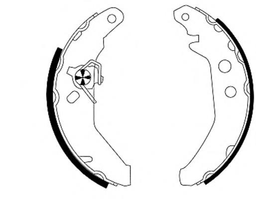 8DB355003781 HELLA zapatas de frenos de tambor traseras