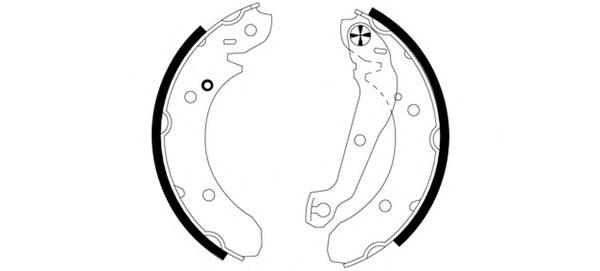 Zapatas de frenos de tambor traseras 8DB355000141 HELLA