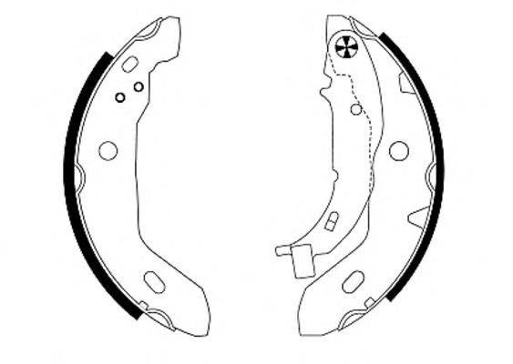 8DB355002251 HELLA zapatas de frenos de tambor traseras