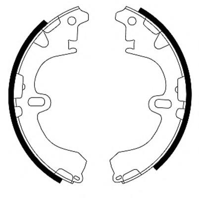 8DB355001661 HELLA zapatas de frenos de tambor traseras