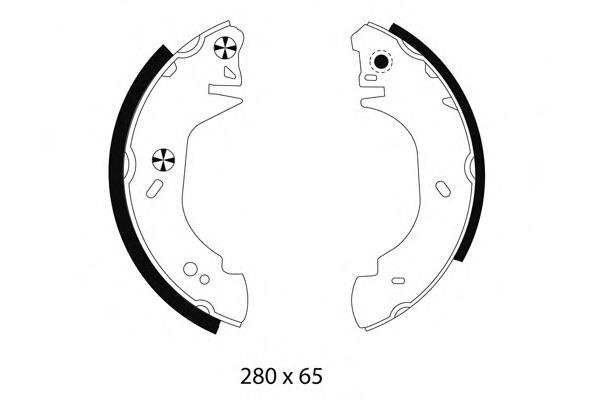 8DB355004141 HELLA zapatas de frenos de tambor traseras