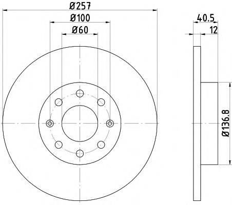 8DD355114351 HELLA freno de disco delantero