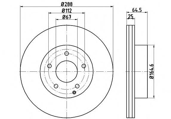 8DD355113861 HELLA freno de disco delantero