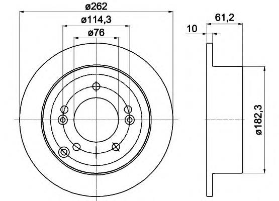 8DD355113641 HELLA disco de freno trasero