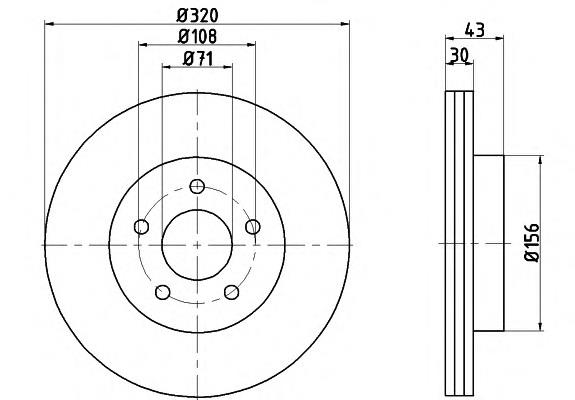 8DD355113781 HELLA disco de freno delantero