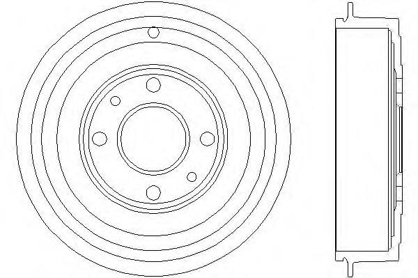 8DT355301421 HELLA freno de tambor trasero