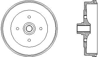 8DT355301251 HELLA freno de tambor trasero