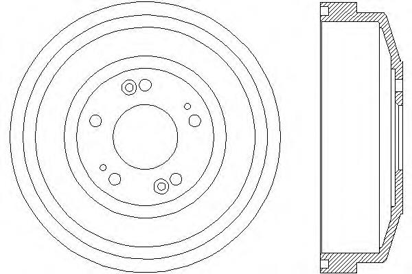 8DT355300871 HELLA freno de tambor trasero