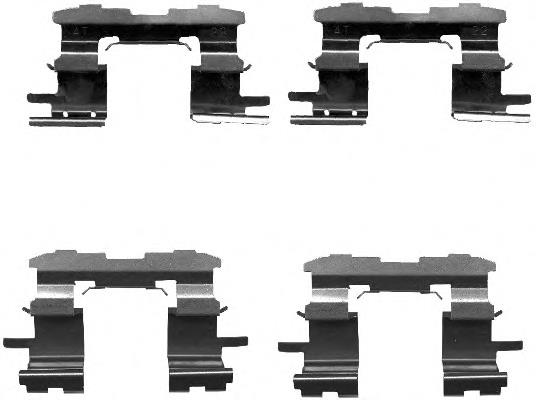 8DZ355203101 HELLA conjunto de muelles almohadilla discos delanteros