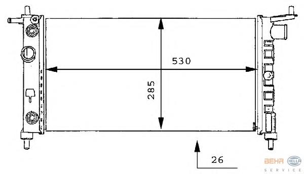 8MK376712011 HELLA Refrigeración del motor
