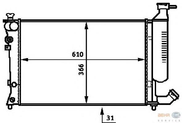 8MK376717501 HELLA Refrigeración del motor