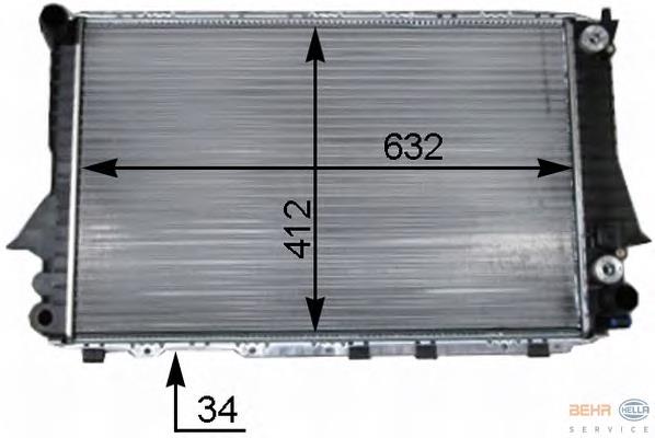 8MK376715264 HELLA Refrigeración del motor