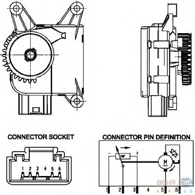 Comprar 6NW351344021 HELLA Actuador de compuerta de la calefacción