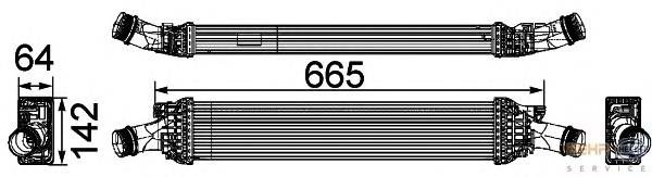 8ML376746191 HELLA Radiador de intercooler