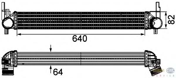 8ML376746141 HELLA Radiador de intercooler