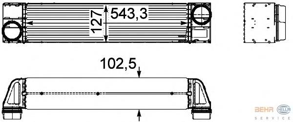 8ML376746051 HELLA Radiador de intercooler