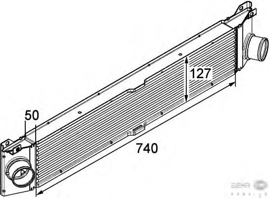 8ML376746011 HELLA Radiador de intercooler