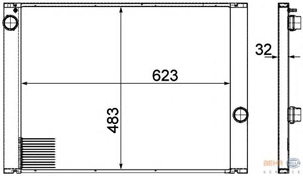 Água radiador HELLA 8MK376753591 precio, desde 273,85 EUR