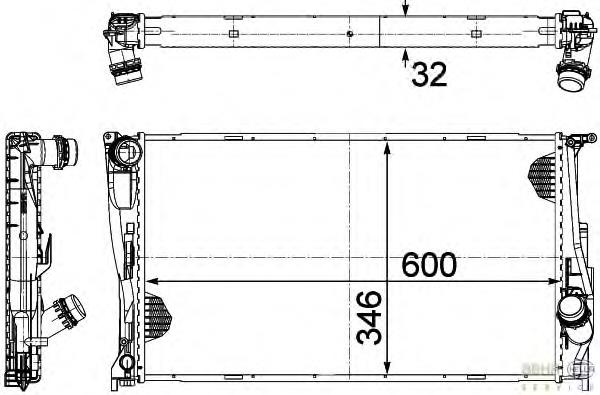 Radiador 8MK376754011 HELLA
