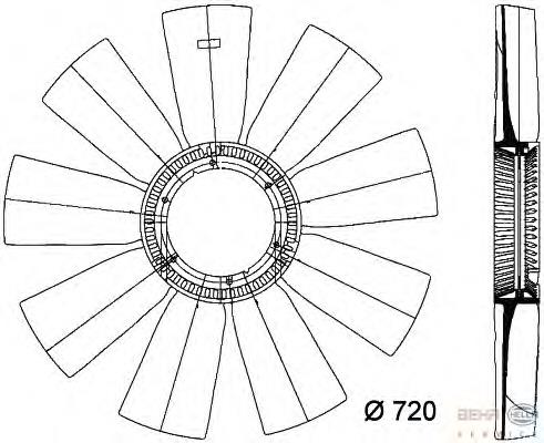 Ventilador del radiador 49839 NRF