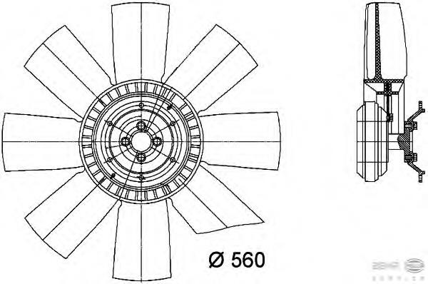 Embrague viscoso de ventilador 86054 Nissens