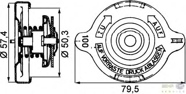 Tapa de radiador (tapón) HELLA 8MY376742181 precio, desde 2,61 EUR