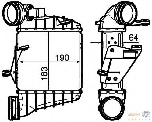 8ML376760681 HELLA Radiador de intercooler