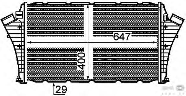 8ML376760661 HELLA Radiador de intercooler