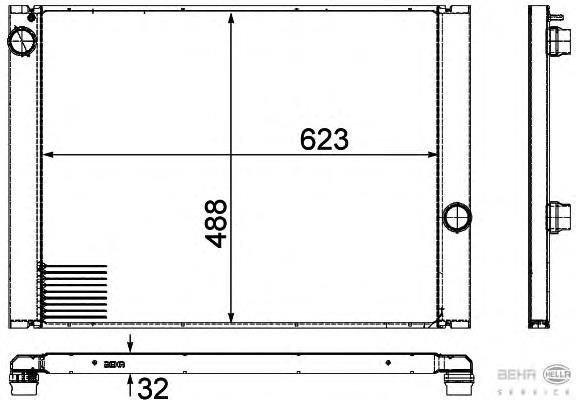 Radiador de água BMW 17117519210