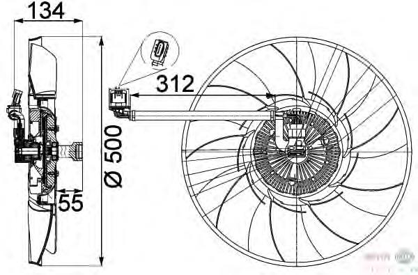 8MV376757301 HELLA Electroventilador del motor