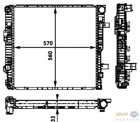Radiador 6685000002 Mercedes